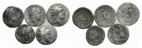 Lot of 5 Greek Ar drachms, to be catalog. Lot sold as it, no returns