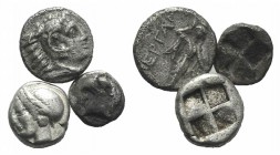 Lot of 3 Greek Ar fractions, to be catalog. Lot sold as it, no returns