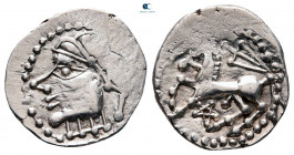 Central Gaul. Bituriges Cubi  80-50 BC. Quinarius AR