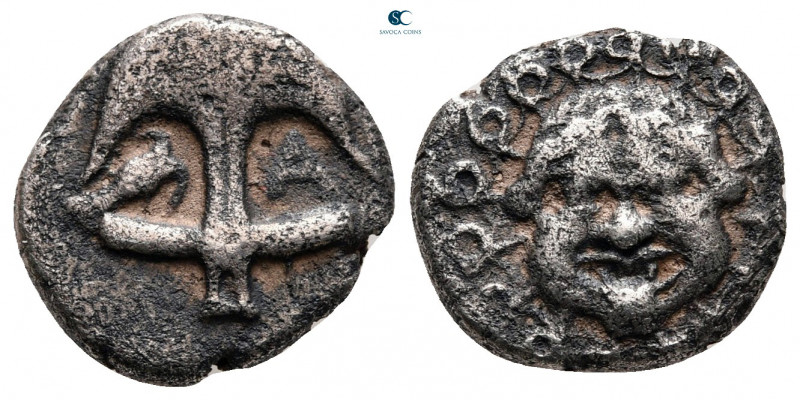 Thrace. Apollonia Pontica circa 480-450 BC. 
Drachm AR

13 mm, 3,14 g

Anch...