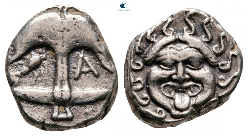 Thrace. Apollonia Pontica circa 480-450 BC. 
Drachm AR

12 mm, 3,12 g

Anch...
