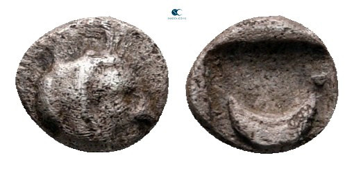 Asia Minor. Uncertain mint circa 500-400 BC.
Tetartemorion AR

5 mm, 0,18 g
...