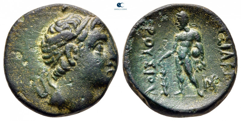 Kings of Bithynia. Nikomedeia. Prusias II Cynegos 182-149 BC. 
Bronze Æ

16 m...