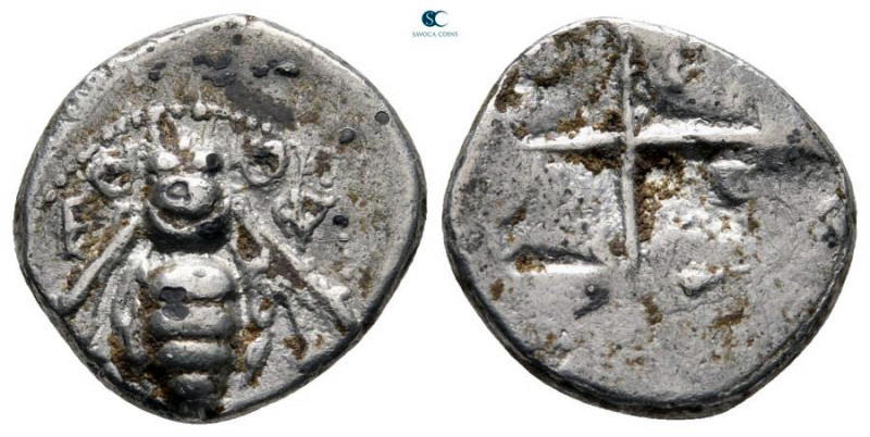 Ionia. Ephesos circa 340-325 BC. 
Fourrée Drachm

 mm, g

Bee with straight...