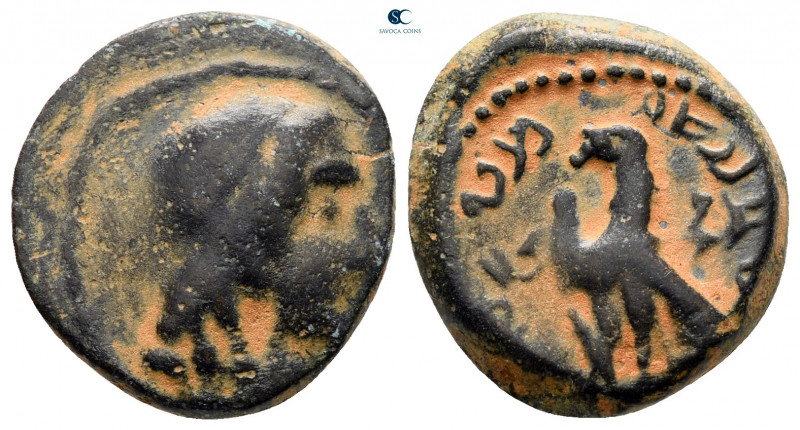 Nabataean Kingdom. Petra . Malichos I 34-33 BC. 
Unit Æ

17 mm, 4,32 g

Dia...