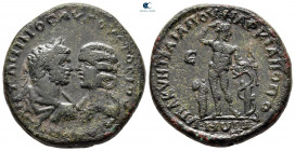 Moesia Inferior. Marcianopolis. Caracalla, with Julia Domna AD 198-217. Quintillianus, legatus consularis. Struck AD 215.. Bronze Æ