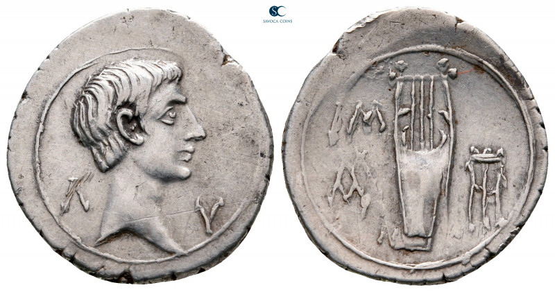 Lycia. Koinon of Lycia . Augustus 27 BC-AD 14. 
Drachm AR

20 mm, 3,54 g

Λ...