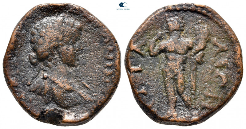 Pamphylia. Attaleia. Caracalla AD 198-217. 
Bronze Æ

23 mm, 10,02 g

Illeg...