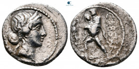 Julius Caesar 49-48 BC. Military mint travelling with Caesar. Denarius AR