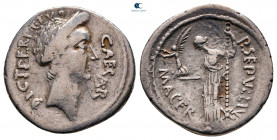 Julius Caesar 49-48 BC. P. Sepullius Macer, moneyer. Rome. Denarius AR