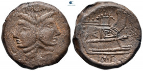 Sextus Pompey Magnus 43-38 BC. Uncertain mint in Sicily. As Æ