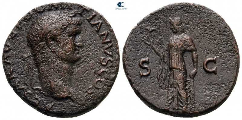 Domitian as Caesar AD 69-81. Lugdunum (Lyon)
As Æ

26 mm, 10,24 g

[CAESAR ...