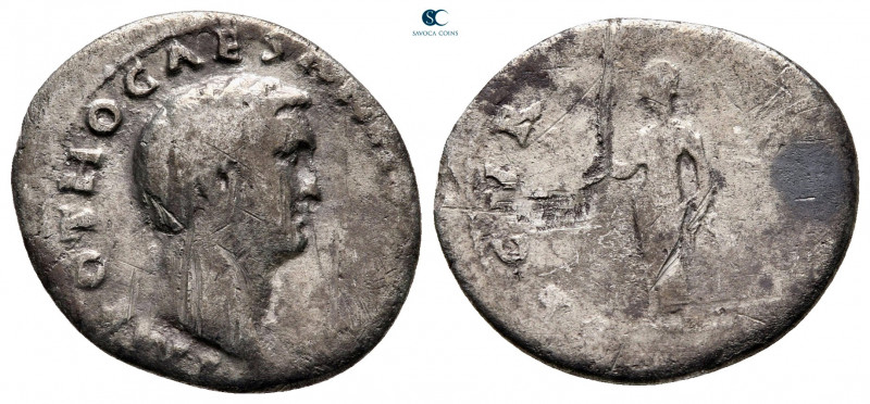 Otho AD 69-69. Rome
Denarius AR

18 mm, 2,66 g

IMP M OTHO CAES[AR AVG TR P...