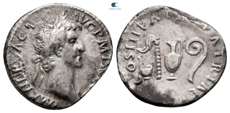 Nerva AD 96-98. Rome
Denarius AR

16 mm, 2,66 g

IMP NERVA CA[ES] AVG P M [...