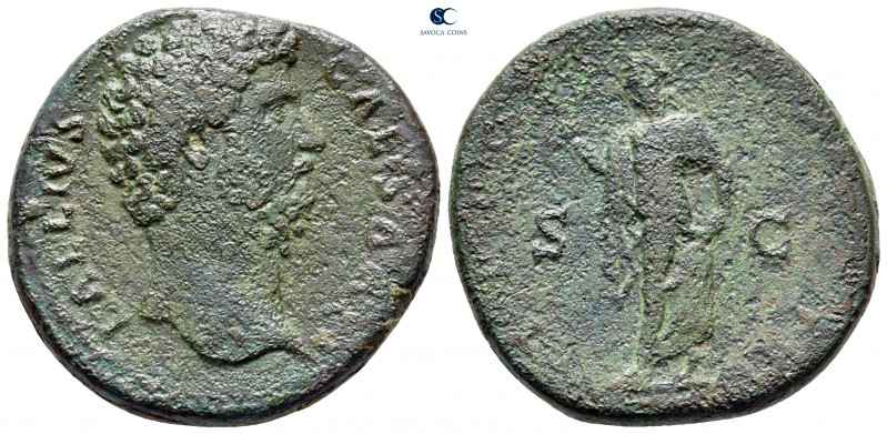 Aelius, as Caesar AD 136-138. Rome
Sestertius Æ

30 mm, 23,47 g

L•AELIVS C...