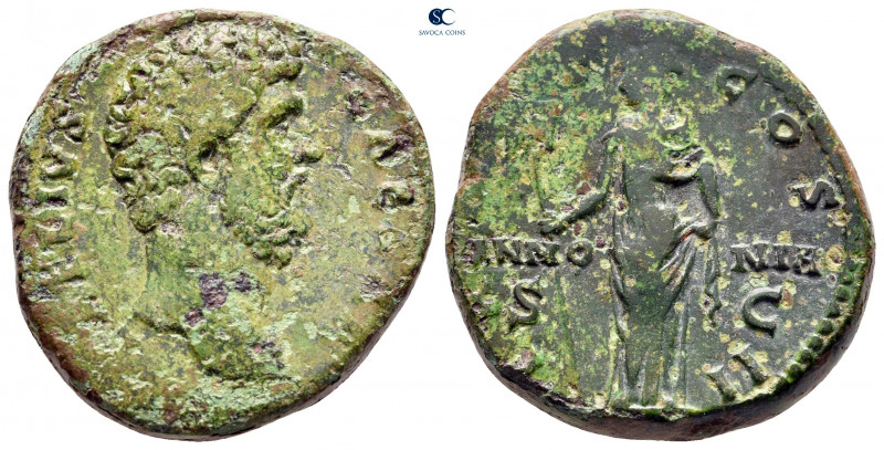 Aelius, as Caesar AD 136-138. Rome
Sestertius Æ

25 mm, 18,44 g

[L A]ELIVS...