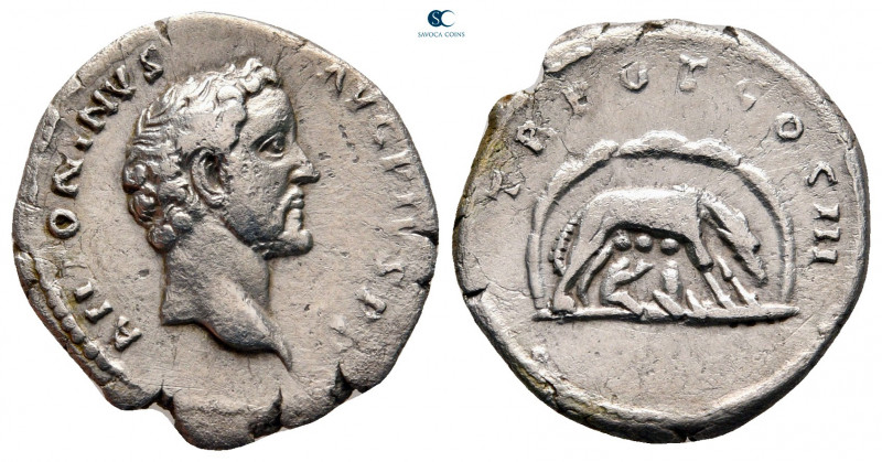 Antoninus Pius AD 138-161. Rome
Denarius AR

18 mm, 2,87 g

ANTONINVS AVG P...