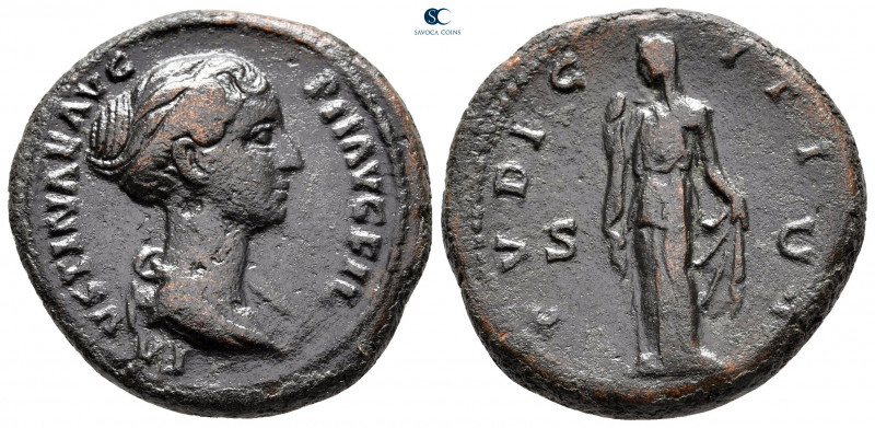 Faustina II AD 147-175. Rome
Dupondius Æ

25 mm, 13,31 g

FAVSTINAE AVG PII...