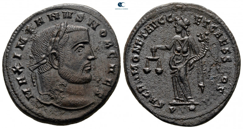 Maximianus Herculius AD 286-305. Ticinum
Follis Æ

27 mm, 8,95 g

MAXIMIANV...