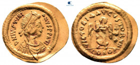 Justinian I AD 527-565. Constantinople. Tremissis AV