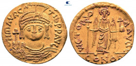 Maurice Tiberius AD 582-602. Constantinople. 5th officina. Solidus AV