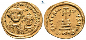Heraclius with Heraclius Constantine AD 610-641. Constantinople. 7th officina. Solidus AV