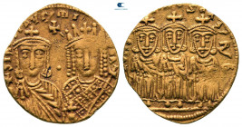 Constantine VI with Irene AD 780-797. Constantinople. Solidus AV