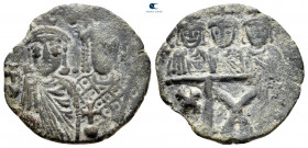 Constantine VI with Irene AD 780-797. Constantinople. Follis or 40 Nummi Æ