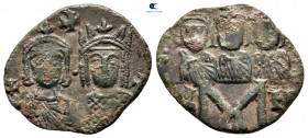 Constantine VI with Irene AD 780-797. Constantinople. Follis or 40 Nummi Æ