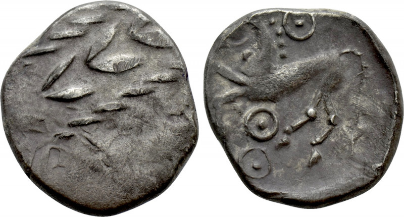 CENTRAL EUROPE. Boii. Drachm (1st century BC). "Tótfalu" type. 

Obv: Laurel w...