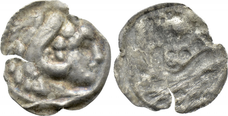 UNCERTAIN. Brockage AR Fraction (Circa 4th-3rd century BC). 

Obv: Head of Her...