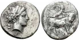 CAMPANIA. Neapolis. Nomos (Circa 320-300 BC)