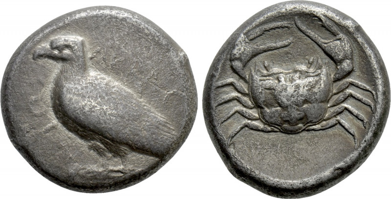 SICILY. Akragas. Tetradrachm (Circa 465/0–445/0 BC). 

Obv: AKPAΓANTOΣ. 
Eagl...
