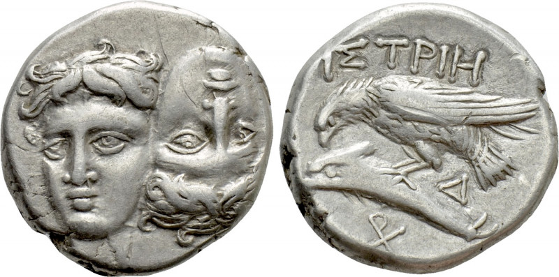 MOESIA. Istros. Drachm (Circa 420-340 BC). 

Obv: Facing male heads, the right...