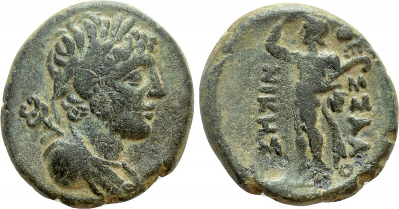 MACEDON. Thessalonica. Ae (Circa 187-168/7 BC). 

Obv: Laureate and draped bus...