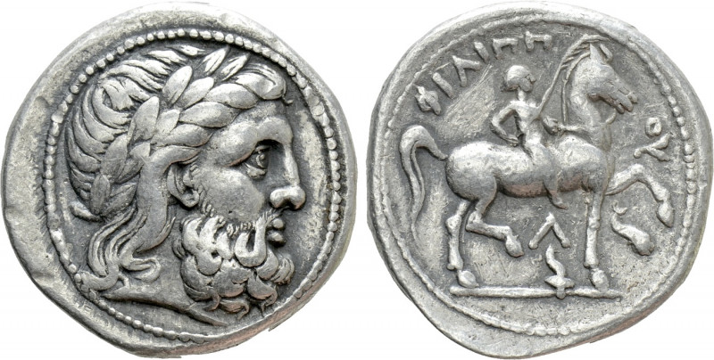 KINGS OF MACEDON. Philip II (359-336 BC). Tetradrachm. 

Obv: Laureate head of...