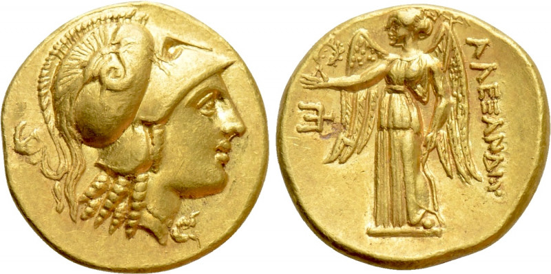 KINGS OF MACEDON. Alexander III 'the Great' (336-323 BC). GOLD Stater. Amphipoli...