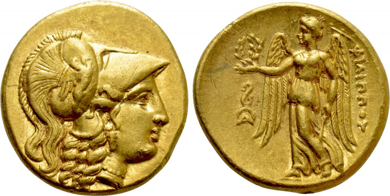 KINGS OF MACEDON. Philip III Arrhidaios (323-317 BC). GOLD Stater. Lampsakos.
...