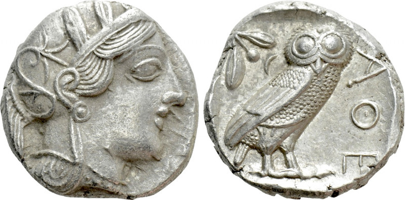 ATTICA. Athens. Tetradrachm (Circa 454-404 BC). 

Obv: Helmeted head of Athena...