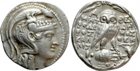 ATTICA. Athens. Tetradrachm (115/4 BC). New Style Coinage. Metrodoros, Demosthenes and Kallis, magistrates