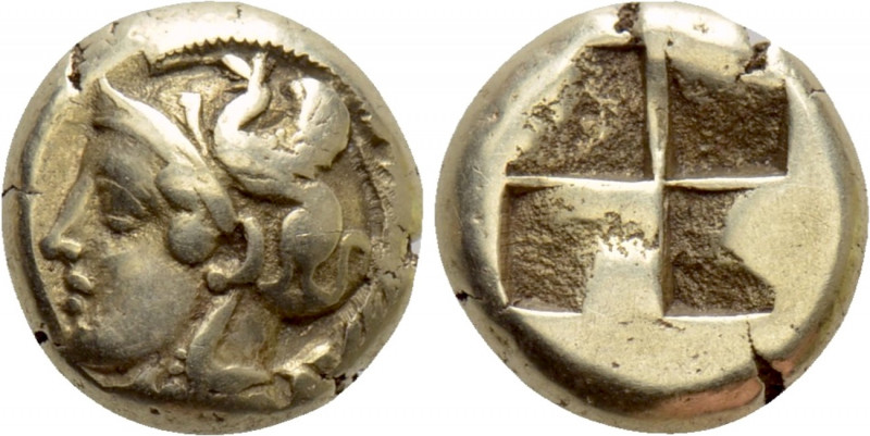 IONIA. Phokaia. EL Hekte (Circa 478-387 BC). 

Obv: Helmeted head of Athena le...