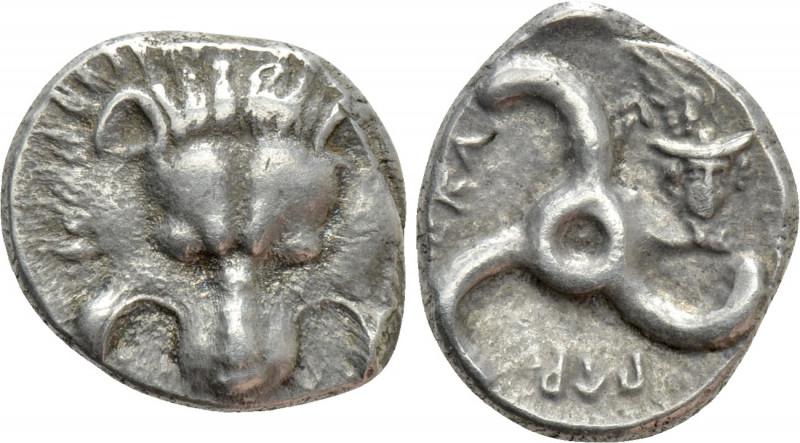 DYNASTS OF LYCIA. Perikles (Circa 380-360 BC). Tetrobol. 

Obv: Facing lion’s ...