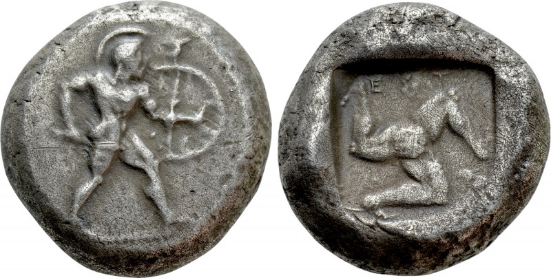 PAMPHYLIA. Aspendos. Stater (Circa 465-430 BC). 

Obv: Warrior advancing right...