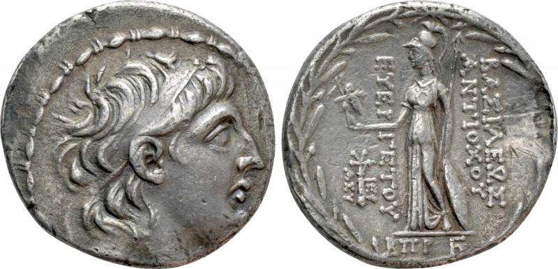 SELEUKID KINGDOM. Antiochos VII Euergetes (Sidetes) (138-129 BC). Tetradrachm. T...