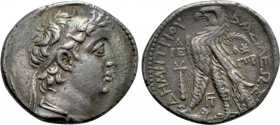 SELEUKID KINGDOM. Demetrios II Nikator (Second reign, 129-125 BC). Tetradrachm. Tyre. Dated SE 183 (130/29 BC)