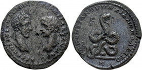 MOESIA INFERIOR. Marcianopolis. Macrinus with Diadumenian (217-218). Ae Pentassarion. Pontianus, legatus consularis