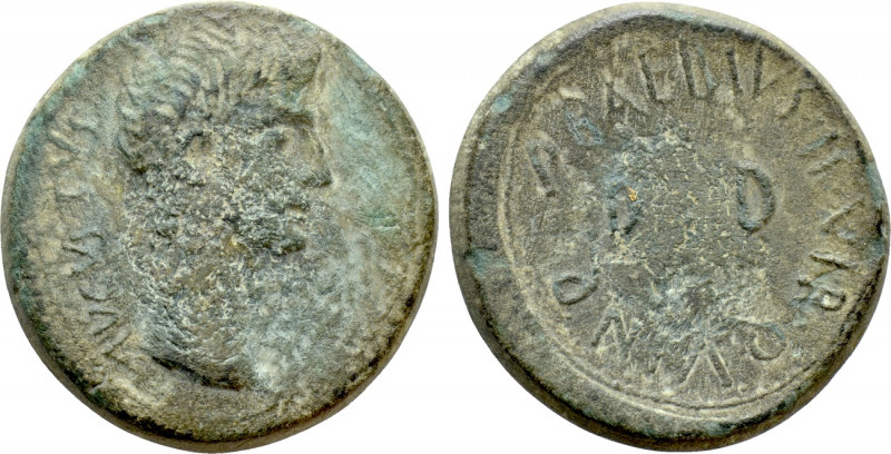 MACEDON. Uncertain mint. Augustus (27 BC - 14 AD). Ae. P Baebius, duovir quinque...