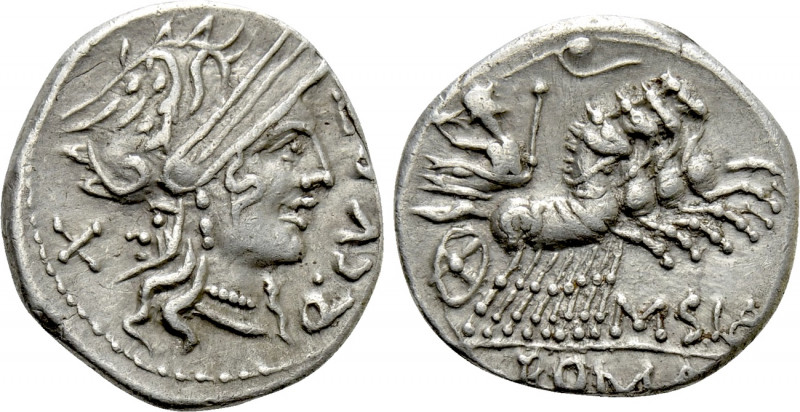 Q. CURTIUS & M. SILANUS. Denarius (116-115 BC). Rome. 

Obv: Q CVRT. 
Helmete...