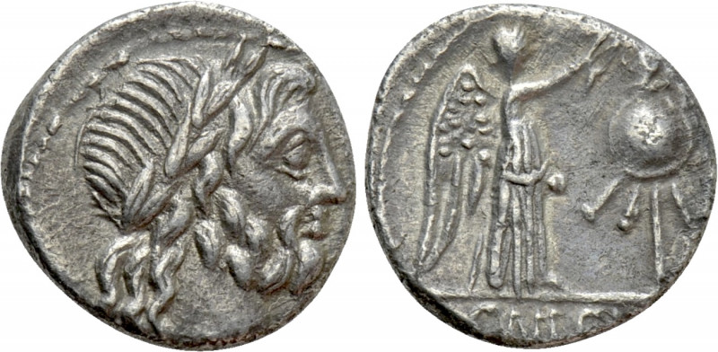 CN. LENTULUS CLODIANUS. Quinarius (88 BC). Rome. 

Obv: Laureate head of Jupit...