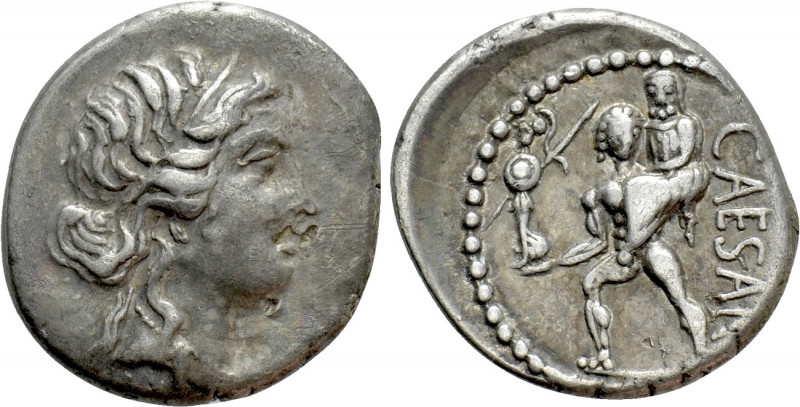 JULIUS CAESAR. Denarius (48-47 BC). Military mint traveling with Caesar in North...